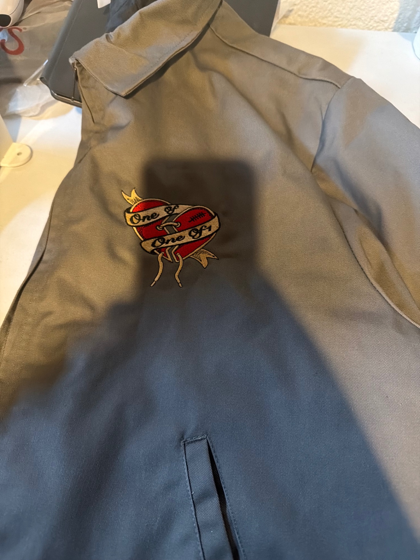 Heart logo work jacket